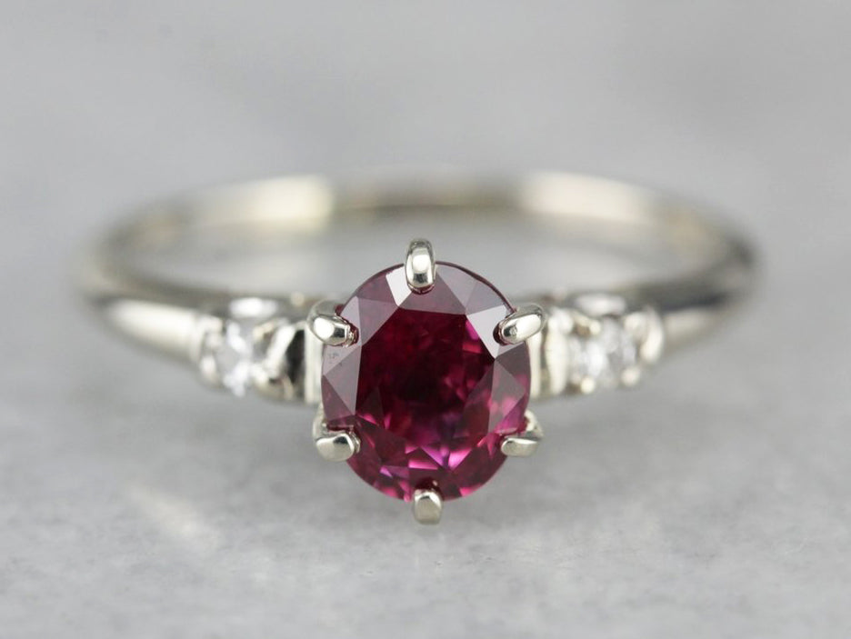Hot Pink Ceylon Sapphire Engagement Ring