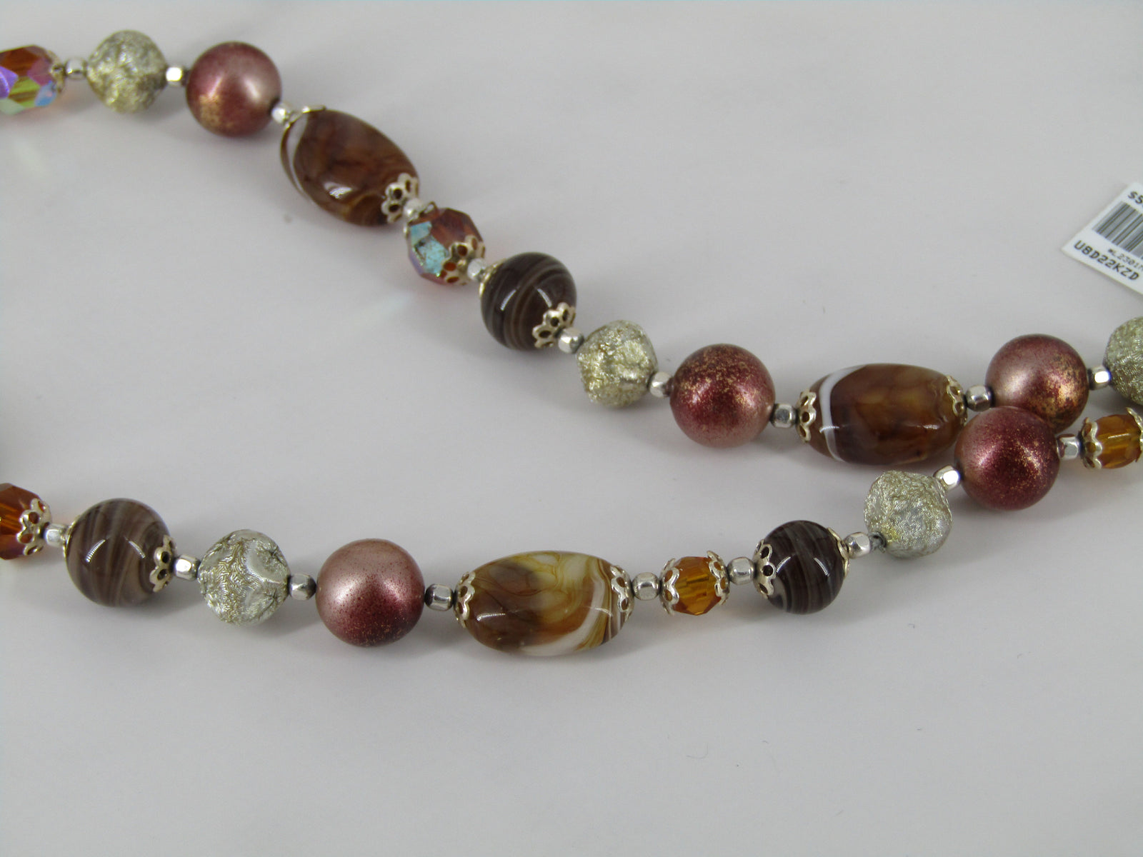 Brown Glass Continuous Bead Necklace