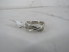 Solid Silver and Cubic Zirconia Band Crossover Ring