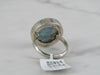Silver Bezel Set Larimar Ring