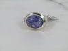 Silver Domed Frame Ring With Charoite Oval Center