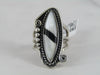 Sterling Silver South-West Style Mother of Pearl and Black Onyx Ring