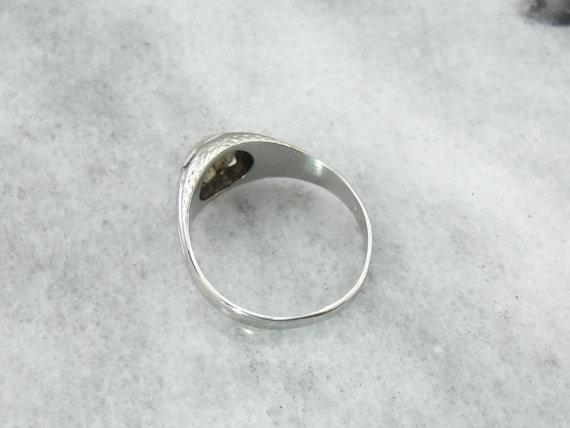 White Gold and Diamond Men's Ring