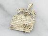 Wailing Wall Memento, Vintage Religious Medal, Vintage Gold Judaica Pendant