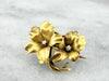 Diamond Hand Formed Double Flower Brooch