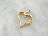 Diamond Heart Pendant in Yellow Gold