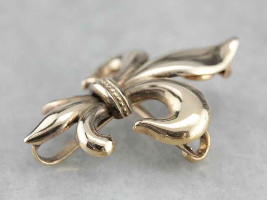 Classic Victorian Fleur de Lis Watch Pin Pendant