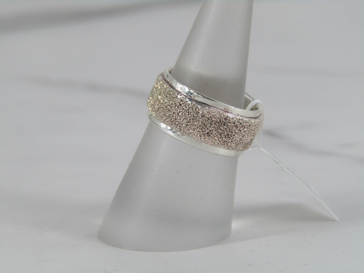 Sterling Silver Textured Band Ring
