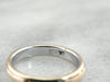 Yellow and White Gold Wedding Band with Milgrain Edging
