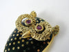Italian Vintage Ruby Eyed Owl Pin