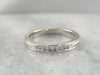 Etched Channel Set Diamond Band, White Gold Wedding Ring