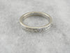 Etched Channel Set Diamond Band, White Gold Wedding Ring