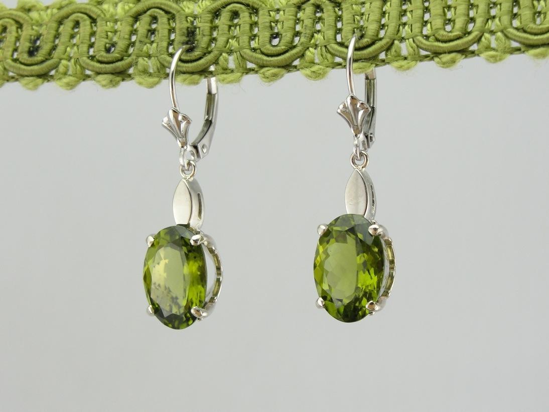 Most Olive: Deep Green Peridot Drop Earrings