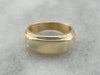 Men's Signet Ring in Polished Gold, East to West Band Style Ring