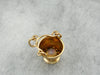 Sweet Rose Gold Pail or Bucket With Moving Parts and Opal Glass Interior