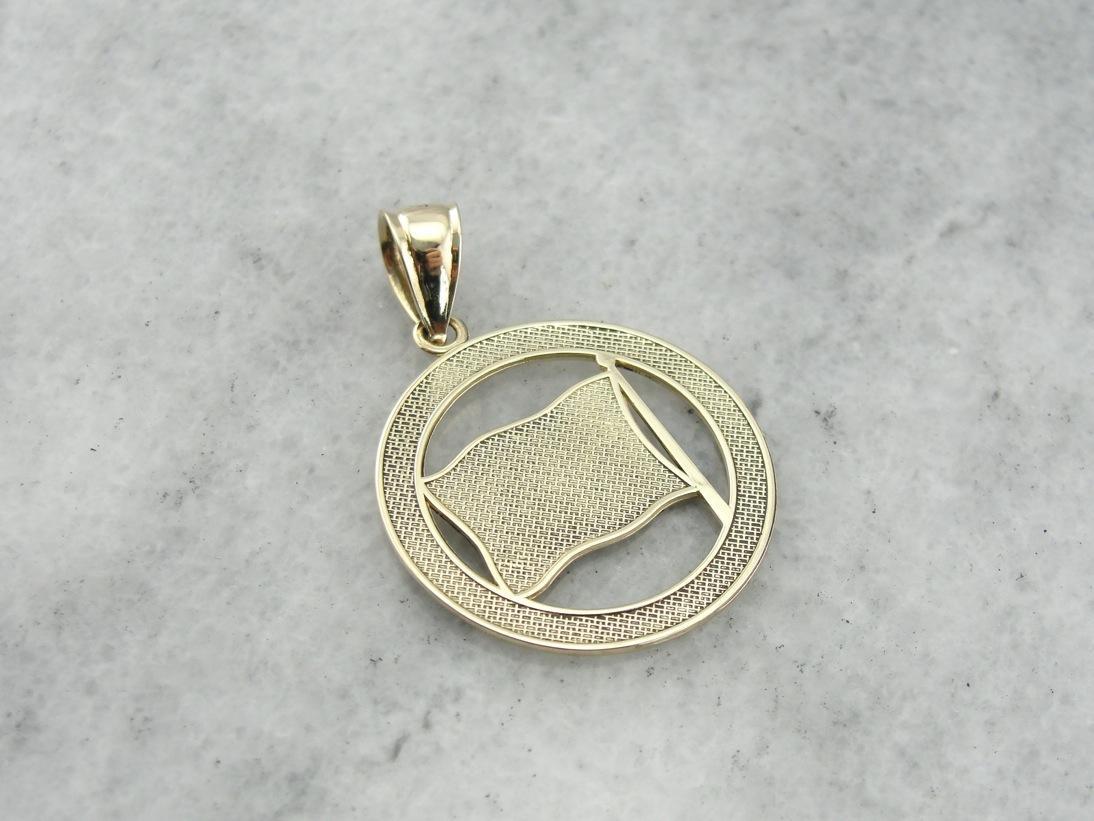 God Bless America, American Flag Medallion