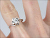 Swirling Marquise Cut Diamond Engagement Ring