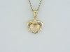 Layered Shapes: Vintage Geometric Gold Pendant with Seed Pearl Accents