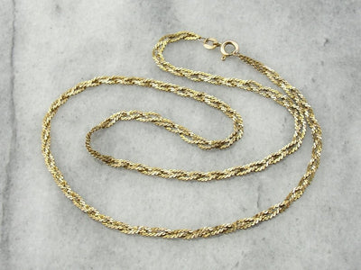 Fancy Yellow Gold Braided Chain Necklace