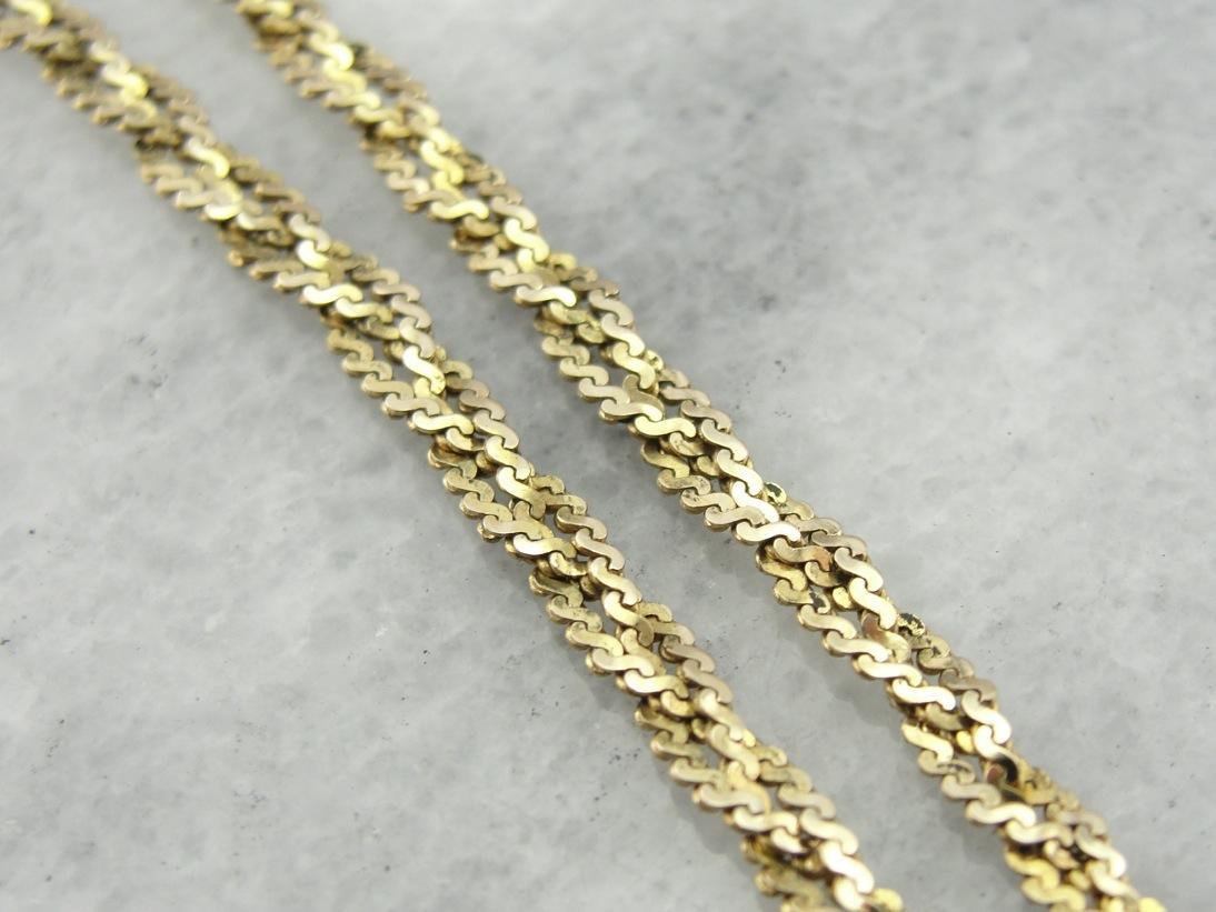 Fancy Yellow Gold Braided Chain