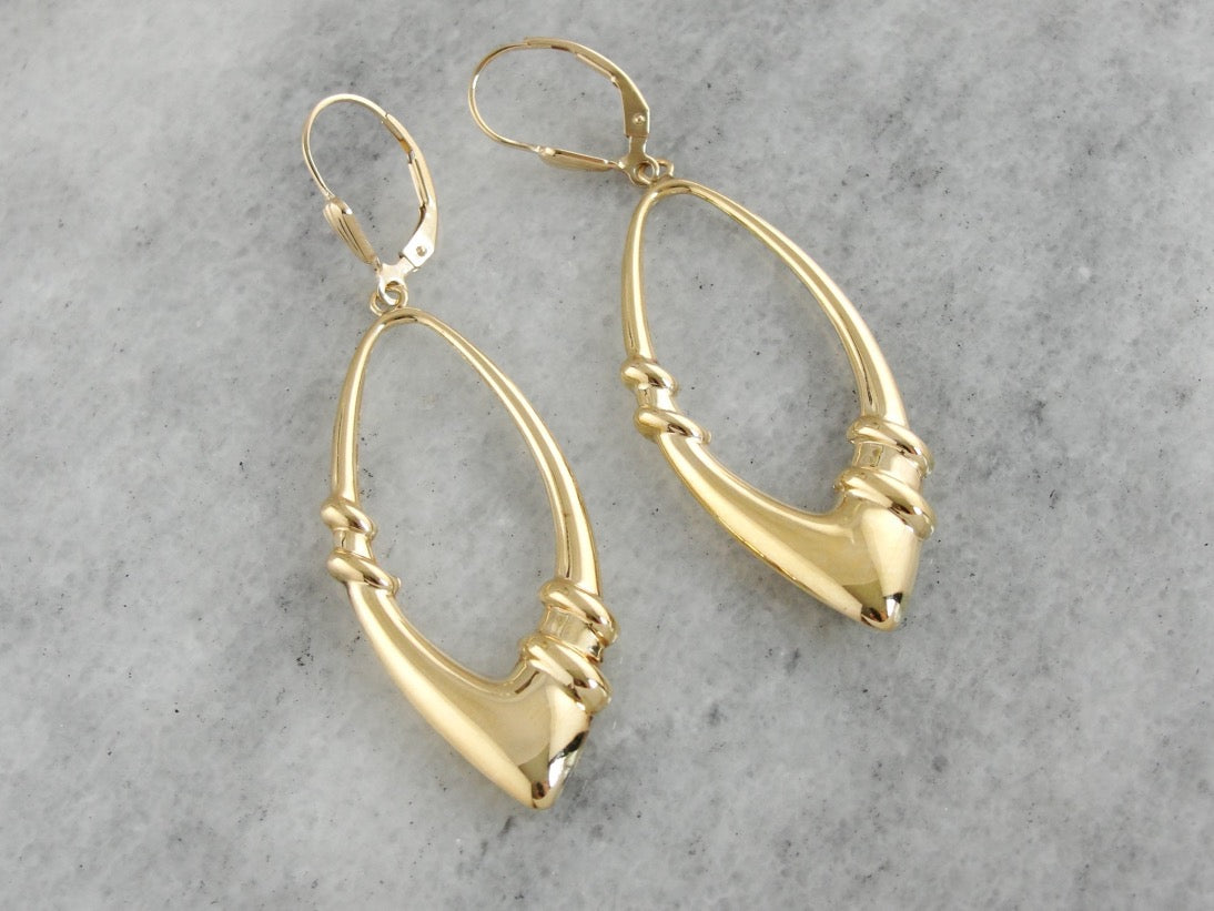 Vintage Gold Dangle Earrings