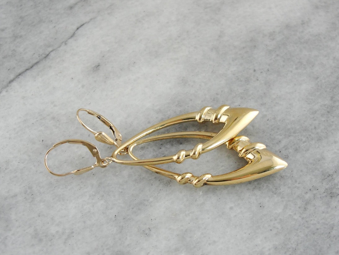 Vintage Gold Dangle Earrings