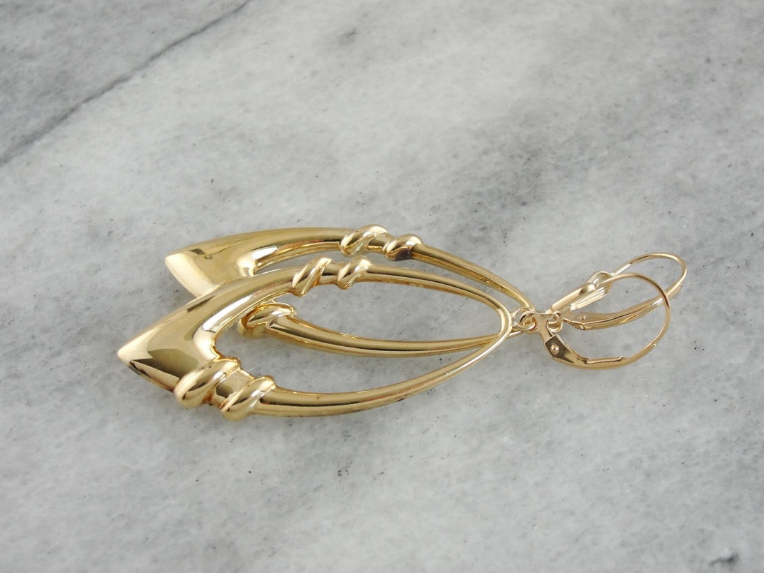 Vintage Gold Dangle Earrings