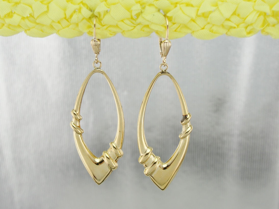 Vintage Gold Dangle Earrings