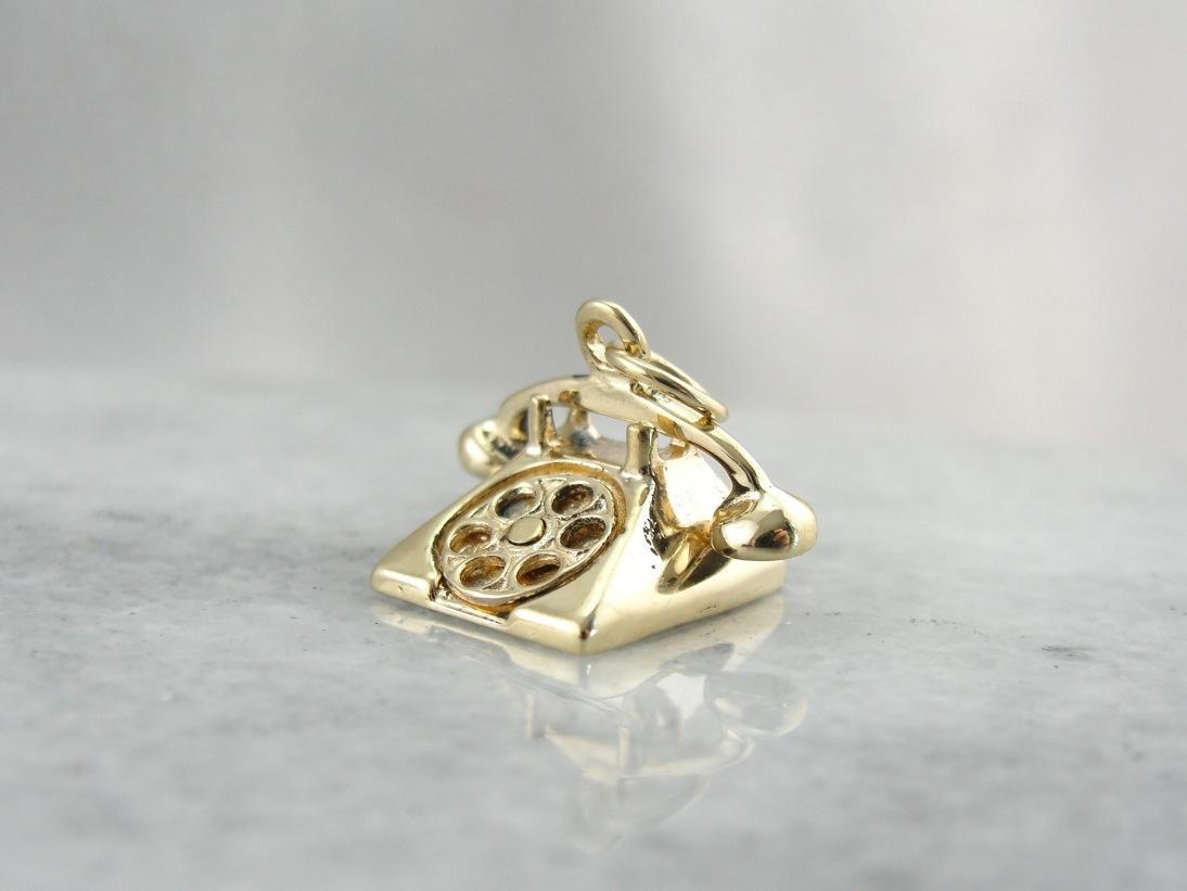 Hello, Is It Me You're Looking For? Vintage Rotary Phone Charm