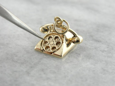 Hello, Is It Me You're Looking For? Vintage Rotary Phone Charm
