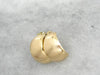 Semi Hoop Earrings in Polished Yellow Gold