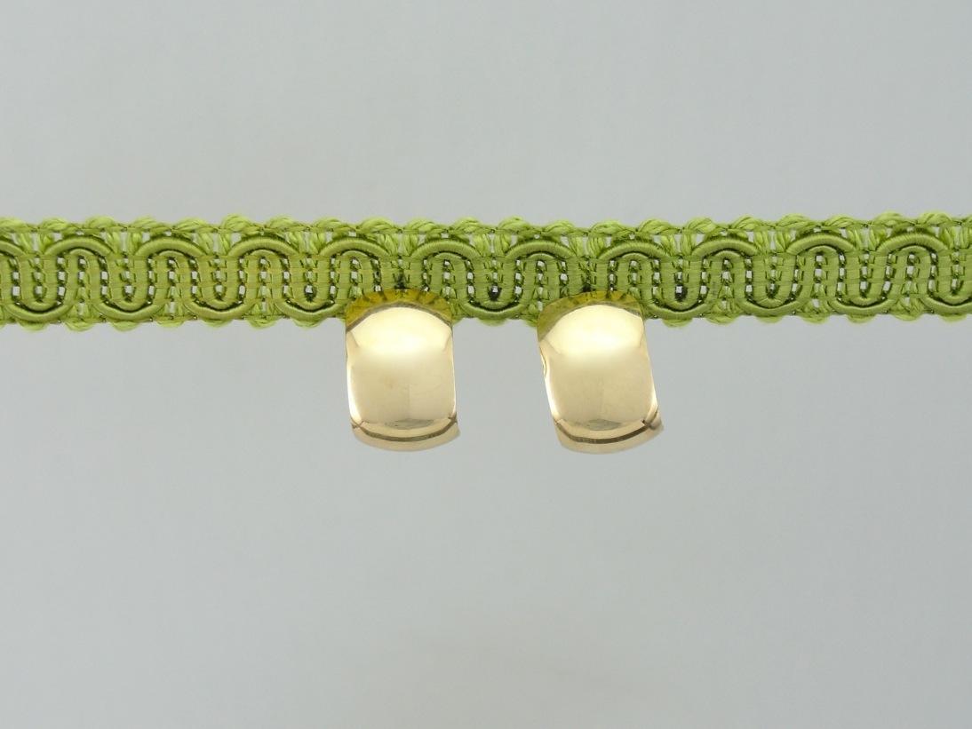 Semi Hoop Earrings in Polished Yellow Gold