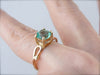 Fine Columbian Emerald Solitaire Ring in Rose and Yellow Gold