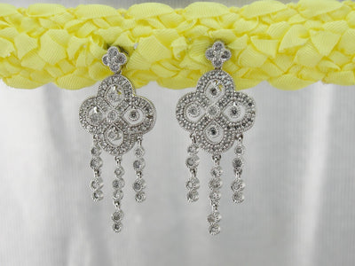 Diamond Chandelier Earrings, Bridal Earrings