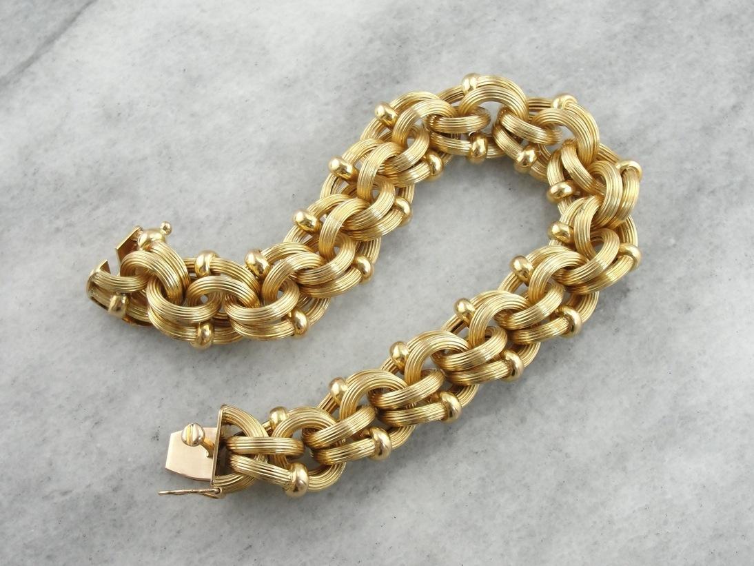 Pulsera de eslabones atrevidos, estilo años 90, segunda de un juego de dos