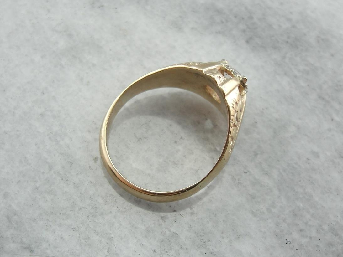 Old Magic, New Magic: Antique Victorian Diamond Engagement Ring with Modern Square Cut Diamonds