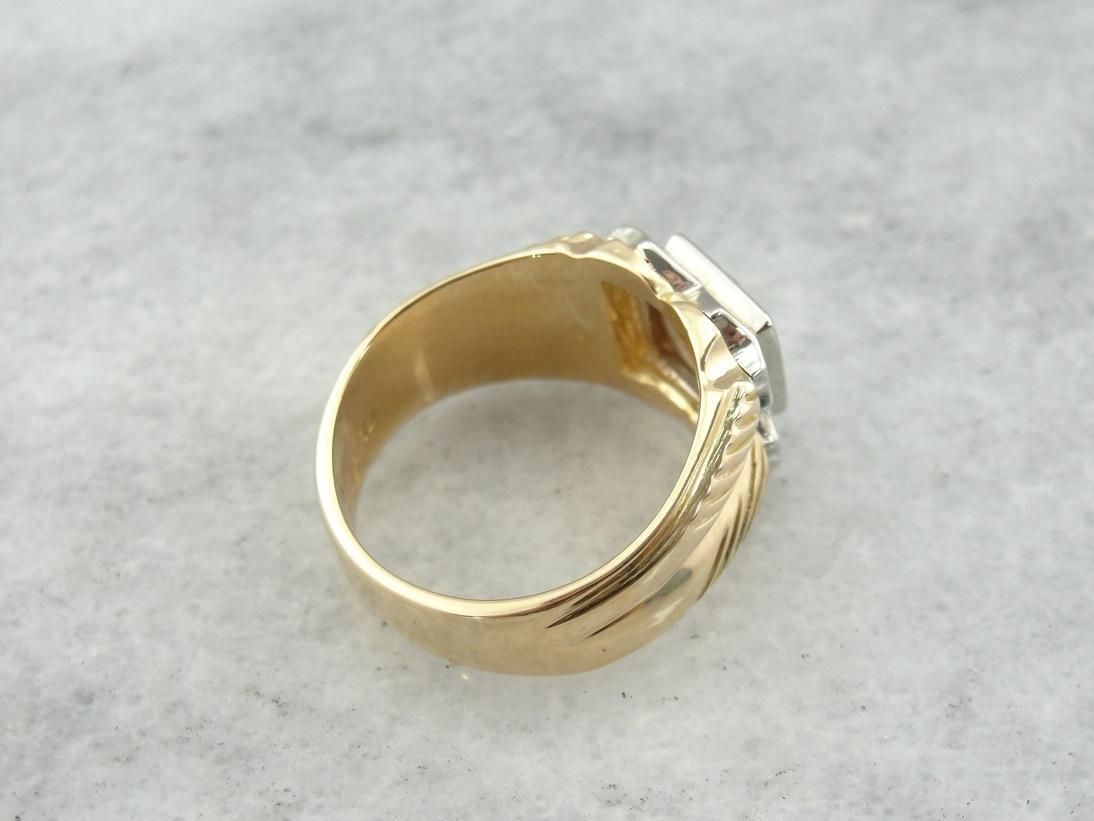 Handsome Retro Era Men's Diamond Ring