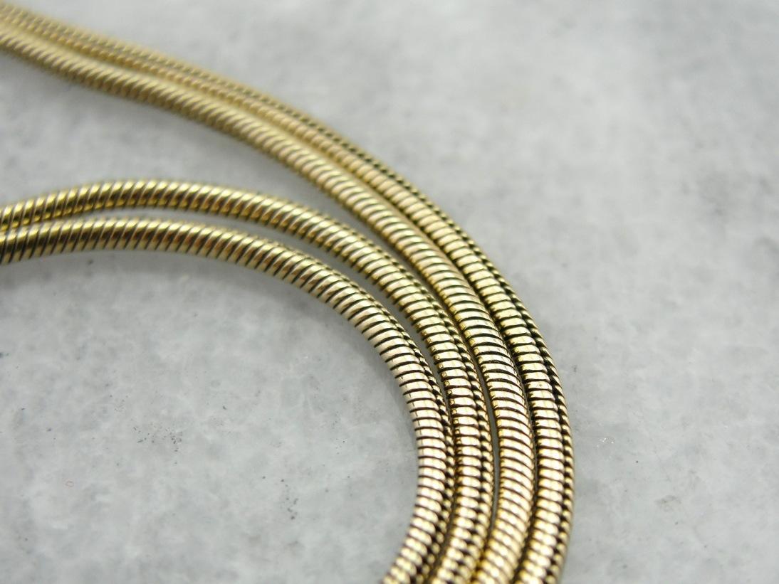 Classic Yellow Gold Snake Chain