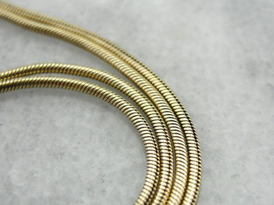 Classic Yellow Gold Snake Chain