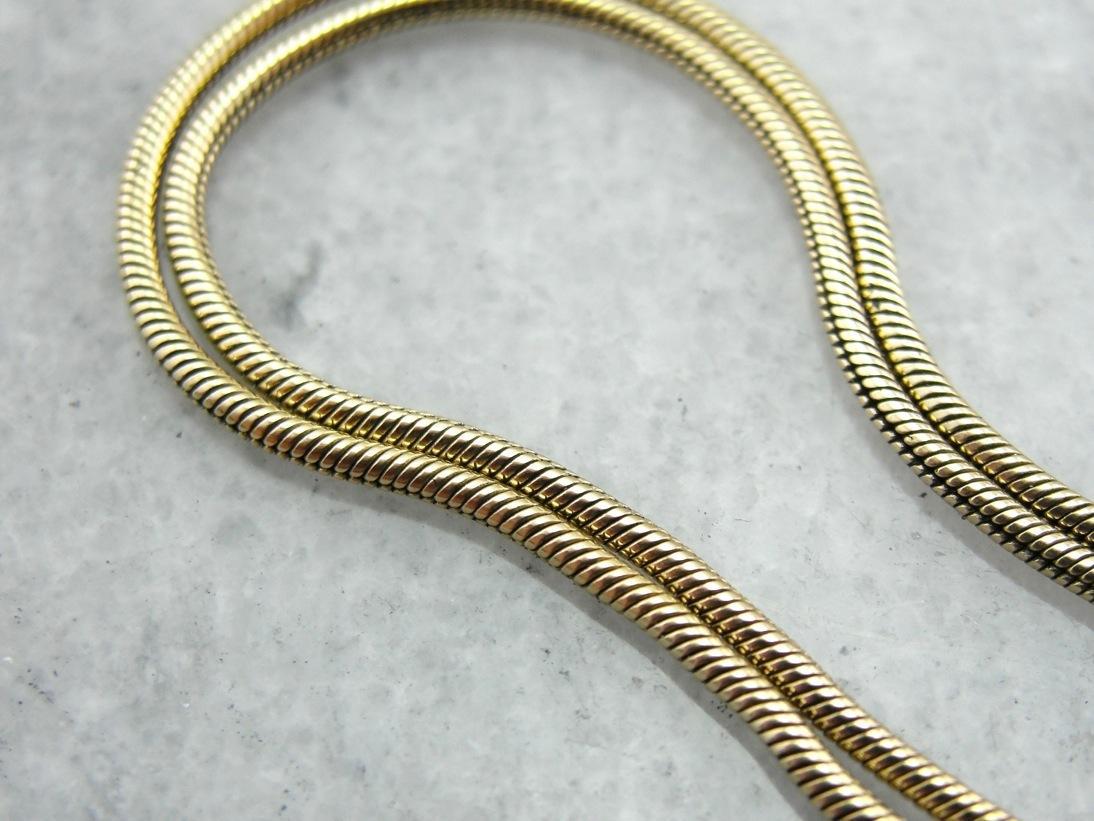 Classic Yellow Gold Snake Chain