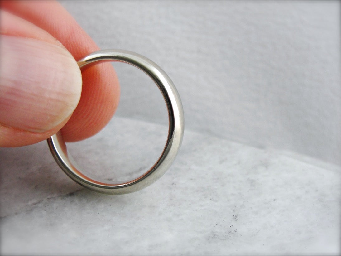 White Gold Wedding Band