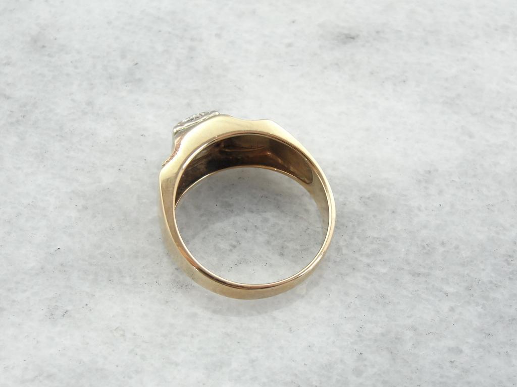 Underset Illusion Set Mens Diamond Ring from Retro Era