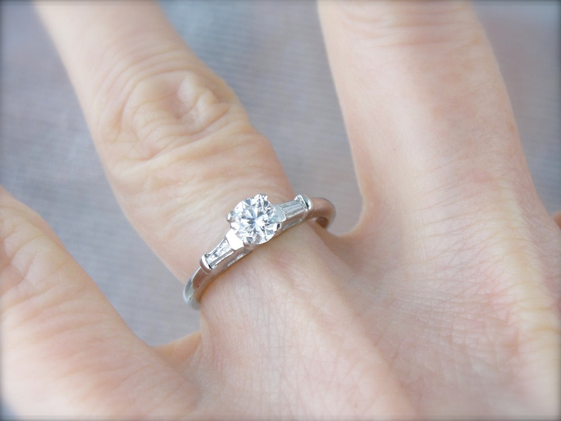 Classic Diamond Engagement Ring in Platinum
