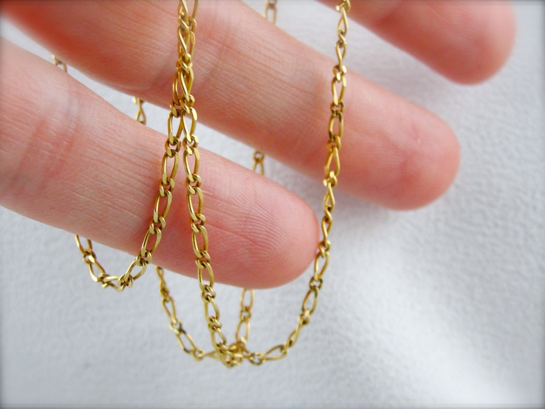 Vintage 18K Gold Figaro Chain