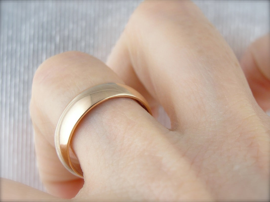 Antique 18 Karat Rose Gold Wedding Band
