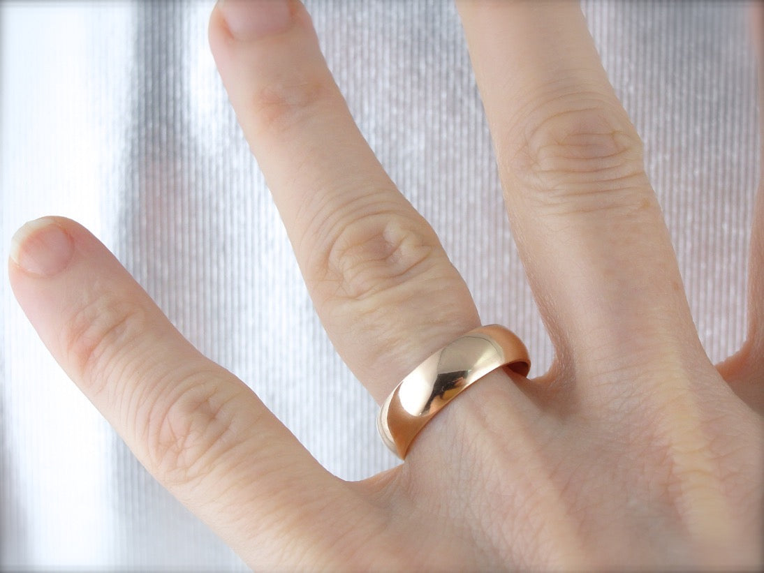 Antique 18 Karat Rose Gold Wedding Band