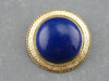 Midnight Blue: Vintage Lapis and Classical Gold Brooch