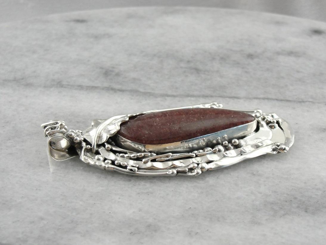 Abstract Organic Feldspar Statement Pendant