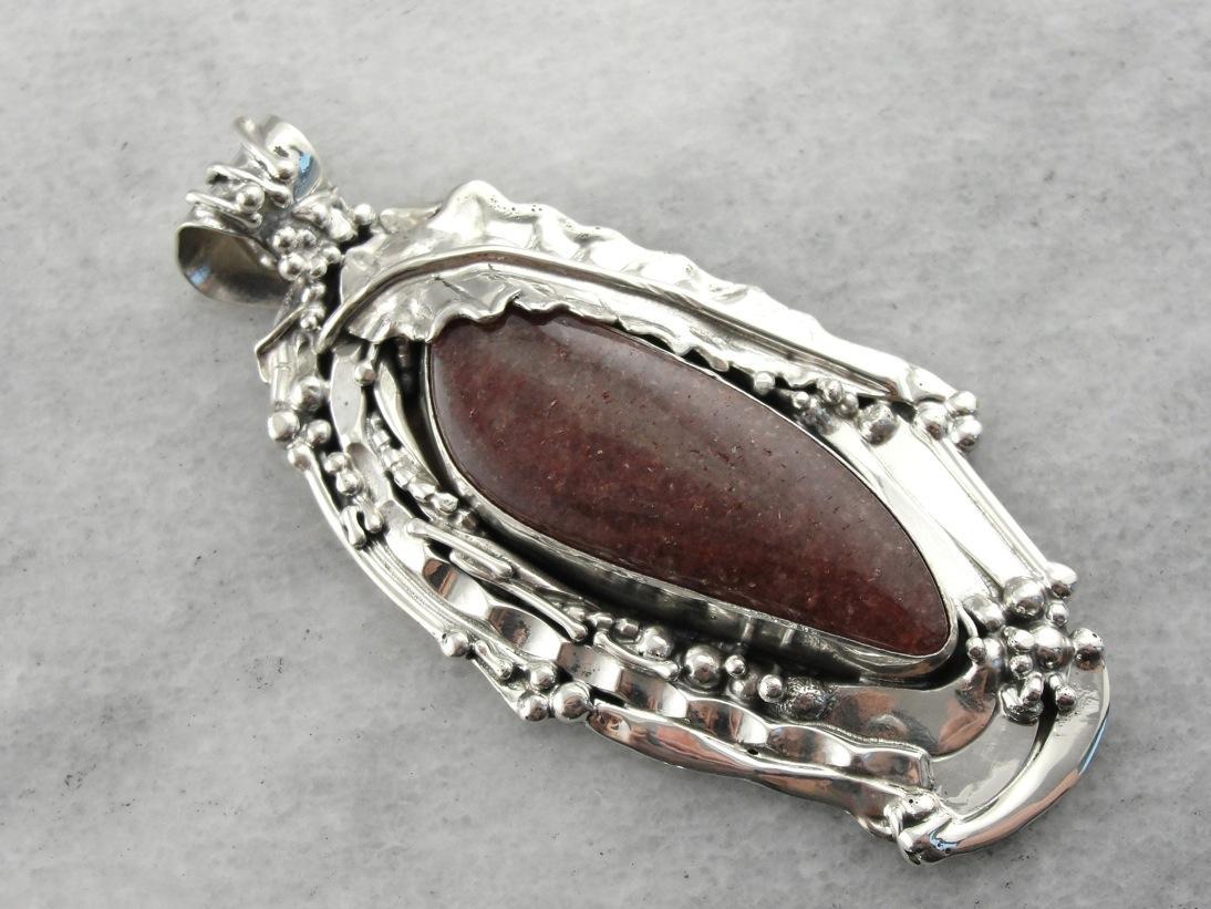 Abstract Organic Feldspar Statement Pendant