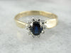 Pretty and Classic Sapphire and Diamond Anniversary Ring